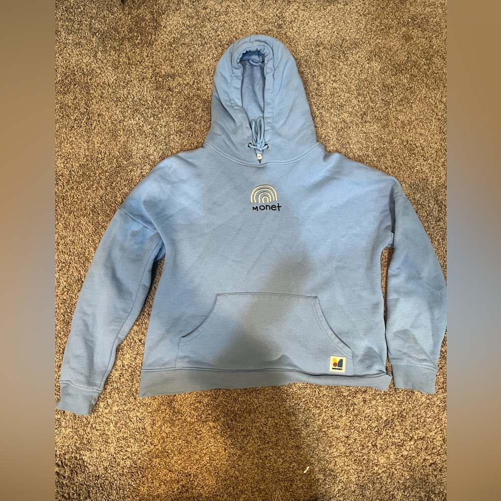 Zumiez Monet graphic light blue hoodie